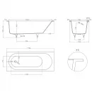 Ванна из литьевого мрамора Salini S-Sense Ornella 102313G 170x70 см, белый глянец