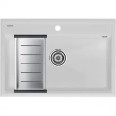 Кухонная мойка Paulmark Stepia PM117551-WH+A375-BS 75x51 см, белый