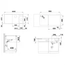 Кухонная мойка Blanco Axia III 6S InFino антрацит 524653