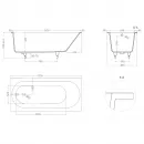 Ванна из литьевого мрамора Salini S-Sense Ornella 102314G 170x80 см, белый глянец