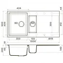 Кухонная мойка Tetogranit Omoikiri Sakaime 100-2-BL черный 4993892