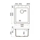 Кухонная мойка Tetogranit Omoikiri Bosen 41-GR ленинградский серый 4993543
