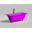 Ванна из литьевого мрамора Salini S-Sense Orlanda Axis Kit 103312GF 180,4x80 см, покраска по RAL глянец полностью