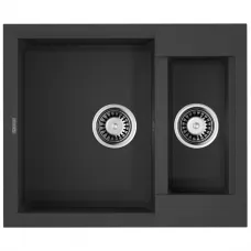 Кухонная мойка Tetogranit Omoikiri Sakaime 60-2-BL черный 4993908