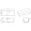 Ванна из литьевого мрамора Timo Erika Solid Surface ERIKA1700 170x75 см, белый матовый