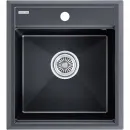 Кухонная мойка Paulmark Stepia PM114651-BLM 46x51 см, черный металлик