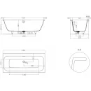 Ванна из литьевого мрамора Salini S-Sense Orlanda Axis Kit 103312MF 180,4x80 см, покраска по RAL матовый полностью