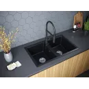 Кухонная мойка Paulmark Tandem черный металлик PM238150-BLM
