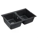 Кухонная мойка Paulmark Tandem черный металлик PM238150-BLM
