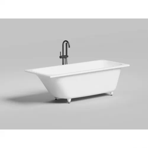 Ванна из литьевого мрамора Salini S-Sense Orlanda Kit 102117M 170,4x75 см, белый матовый