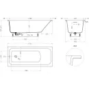 Ванна из литьевого мрамора Salini S-Sense Orlanda Kit 102117MF 170,4x75 см, покраска по RAL матовый полностью