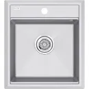 Кухонная мойка Paulmark Stepia PM114651-GRM 46x51 см, серый металлик