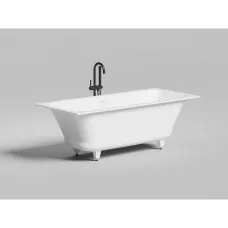 Ванна из литьевого мрамора Salini S-Sense Orlanda Axis Kit 103313G 170x75 см, белый глянец