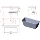 Ванна из литьевого мрамора Astra-Form Орион Solid Surface 01010050 170x75 см, отдельностоящая, белый матовый