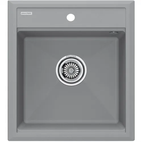Кухонная мойка Paulmark Stepia PM114651-GRS 46x51 см, серый дым