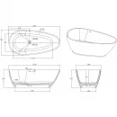 Ванна из литьевого мрамора Timo Rali Solid Surface RALI1500 150x78 см, отдельностоящая, белый матовый