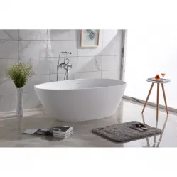 Ванна из литьевого мрамора Timo Rali Solid Surface RALI1500 150x78 см, отдельностоящая, белый матовый