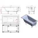 Ванна из литьевого мрамора Astra-Form Нейт Solid Surface 01010051 170x80 см, белый матовый