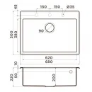 Кухонная мойка Tetogranit Omoikiri Tedori 68-WH белый 4993967