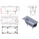 Ванна из литьевого мрамора Astra-Form Нейт Solid Surface 01010053 150x70 см, белый матовый