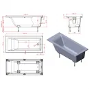 Ванна из литьевого мрамора Astra-Form Нейт Solid Surface 01010054 160x70 см, белый матовый