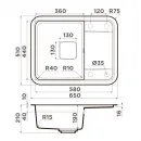 Кухонная мойка Artgranit Omoikiri Tasogare 65-PA пастила 4993481