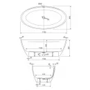 Ванна из литьевого мрамора Cezares Titan TITAN-OVAL-170-85-57 170x85 см, отдельностоящая, белый