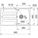 Кухонная мойка Fragranit Franke Antea AZG 611-86 оникс 114.0489.276