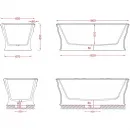 Ванна из литьевого мрамора Artceram Neo ACW003 03 nero 180x85 см, отдельностоящая, черный глянец