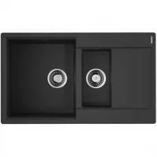 Кухонная мойка Artgranit Omoikiri Daisen 86-2-BL черный 4993477