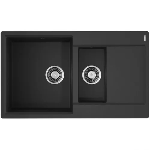 Кухонная мойка Artgranit Omoikiri Daisen 86-2-BL черный 4993477