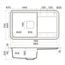 Кухонная мойка Artgranit Omoikiri Tasogare 86-DC темный шоколад 4993468