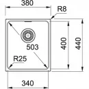 Кухонная мойка Fragranit Franke Kubus KBG 110-34 белая 125.0176.651