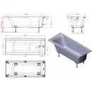 Ванна из литьевого мрамора Astra-Form Нью-Форм Solid Surface 01010059 170x70 см, белый матовый