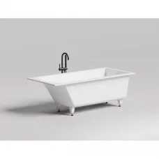 Ванна из литьевого мрамора Salini S-Sense Cascata Kit 104813G 170x70 см, белый глянец