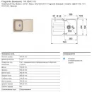 Кухонная мойка Fragranit Franke Antea AZG 611-78 бежевая 114.0537.772