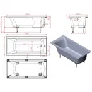 Ванна из литьевого мрамора Astra-Form Нью-Форм Solid Surface 01010061 170x80 см, белый матовый