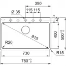 Кухонная мойка Fragranit Franke Centro CNG 610/210-73 белый 114.0628.431