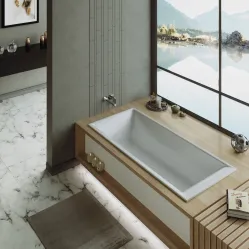 Ванна из литьевого мрамора Timo Anneli Solid Surface ANNELI1675 167,4x73,6 см, белый матовый