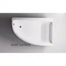Ванна из литьевого мрамора Astra-Form Анастасия Solid Surface 01010064 182x125 см R, угловая, белый матовый