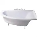 Ванна из литьевого мрамора Astra-Form Анастасия Solid Surface 01010064 182x125 см R, угловая, белый матовый