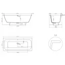 Ванна из литьевого мрамора Salini S-Sense Orlanda Axis 103211G 191,1x80,5 см, белый глянец