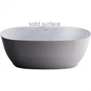 Ванна из литьевого мрамора Astra-Form Атрия Solid Surface 01010066 180x80 см, отдельностоящая, белый матовый