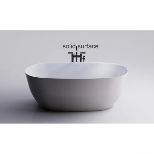 Ванна из литьевого мрамора Astra-Form Атрия Solid Surface 01010066 180x80 см, отдельностоящая, белый матовый