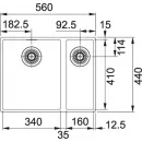 Кухонная мойка Tectonite Franke Sirius SID 160 оникс 125.0443.362