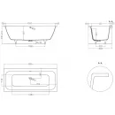 Ванна из литьевого мрамора Salini S-Sense Orlanda Axis 103212G 180,4x80 см, белый глянец