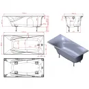 Ванна из литьевого мрамора Astra-Form Вега Люкс Solid Surface 01010069 170x80 см, белый матовый