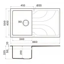 Кухонная мойка Tetogranit Omoikiri Yasugata 86-WH белый 4993871