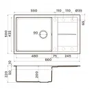 Кухонная мойка Tetogranit Omoikiri Sumi 86-BL черный 4993646