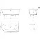 Ванна из литьевого мрамора Salini S-Sense Sofia Corner 102514GF 170x85 см R, покраска по RAL глянец полностью